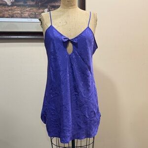 Intimate Moods Purple Satin Slip Dress